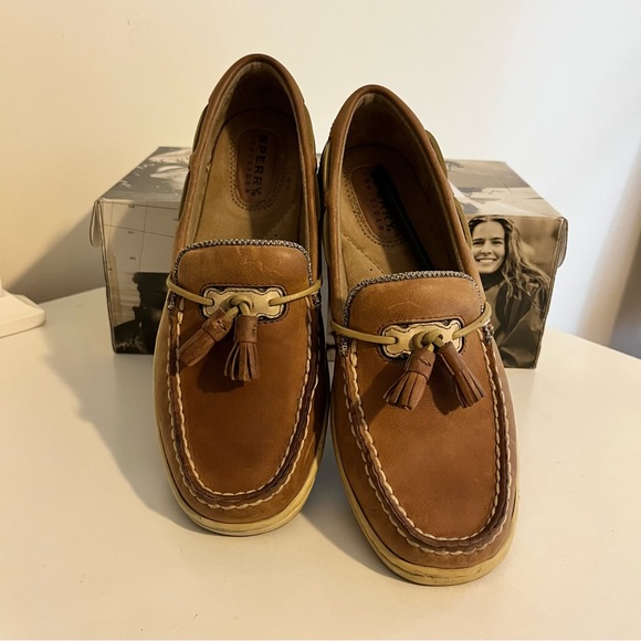 Sperry Women's Top-Sider Bluefish Tassel Boat Shoes Linen Oat Size 6.5 NEW! - Picture 1 of 9